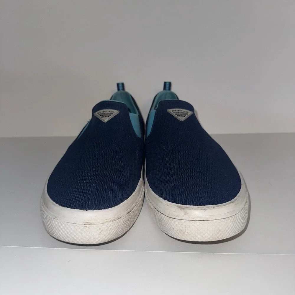 Men's Size 12 Columbia PFG Performance Fishing‎ Gear Slide-On Shoes Blue Sneaker